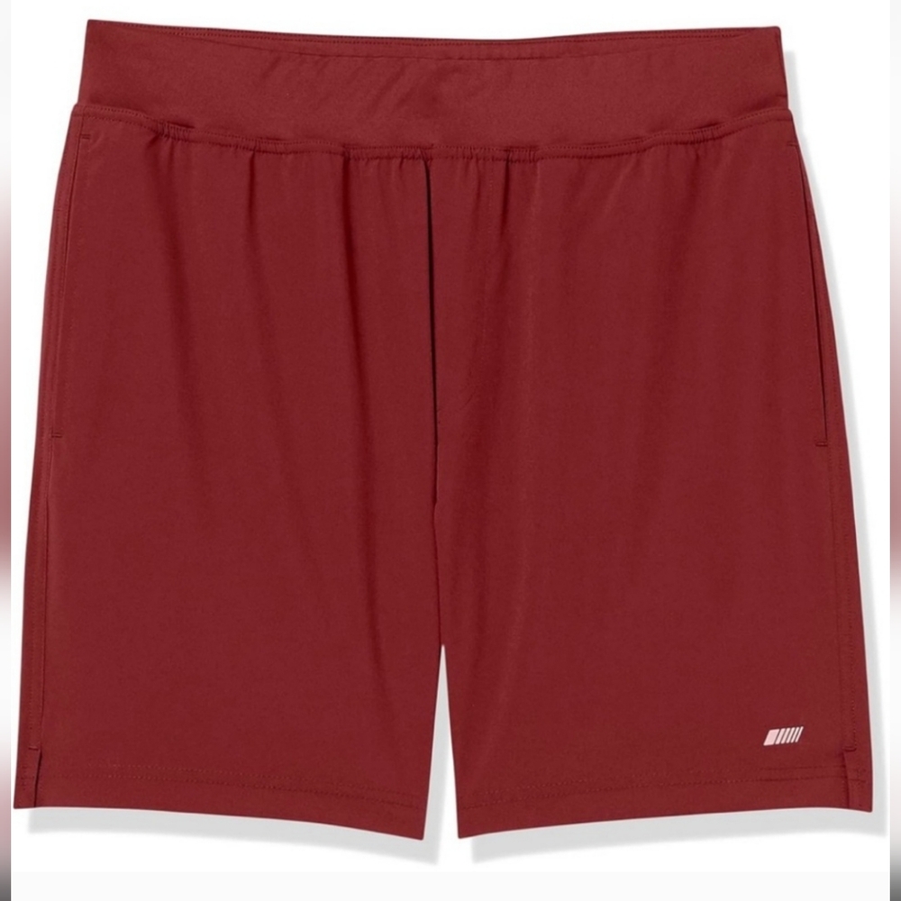Maroon 7" Men's Training Shorts with Stretch Fabric
